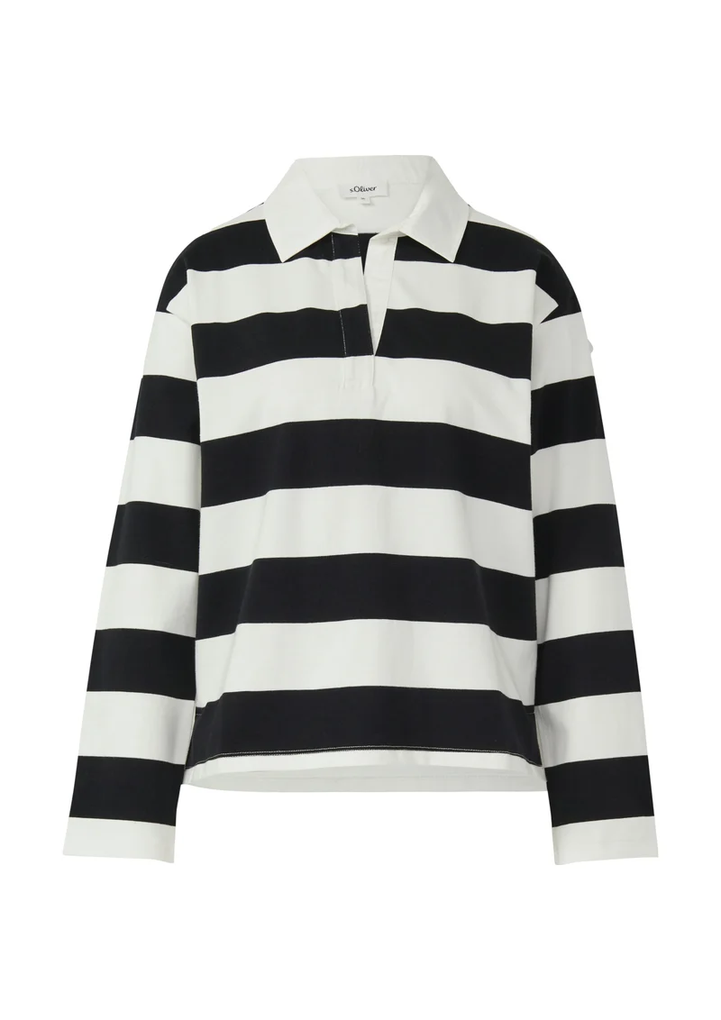 Sweatshirt mit Hemdkragen