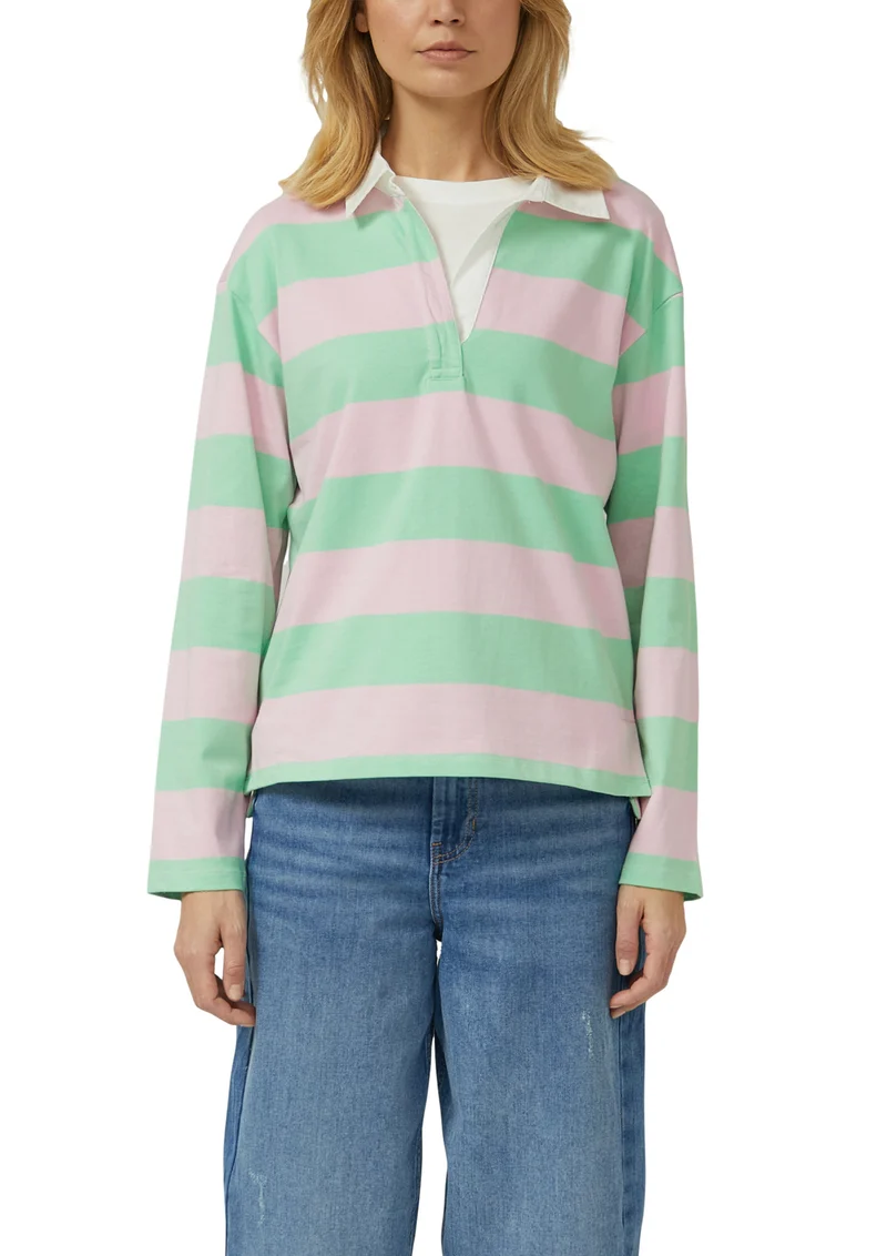 Sweatshirt mit Hemdkragen