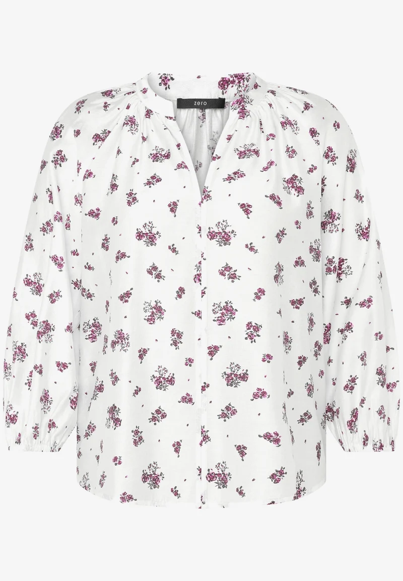 Schlupfbluse mit Blumen