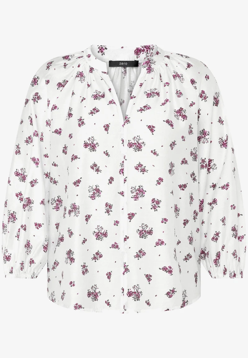 Schlupfbluse mit Blumen