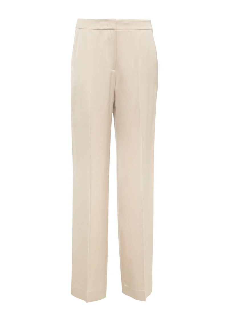 Satinierte Wide-Leg-Hose
