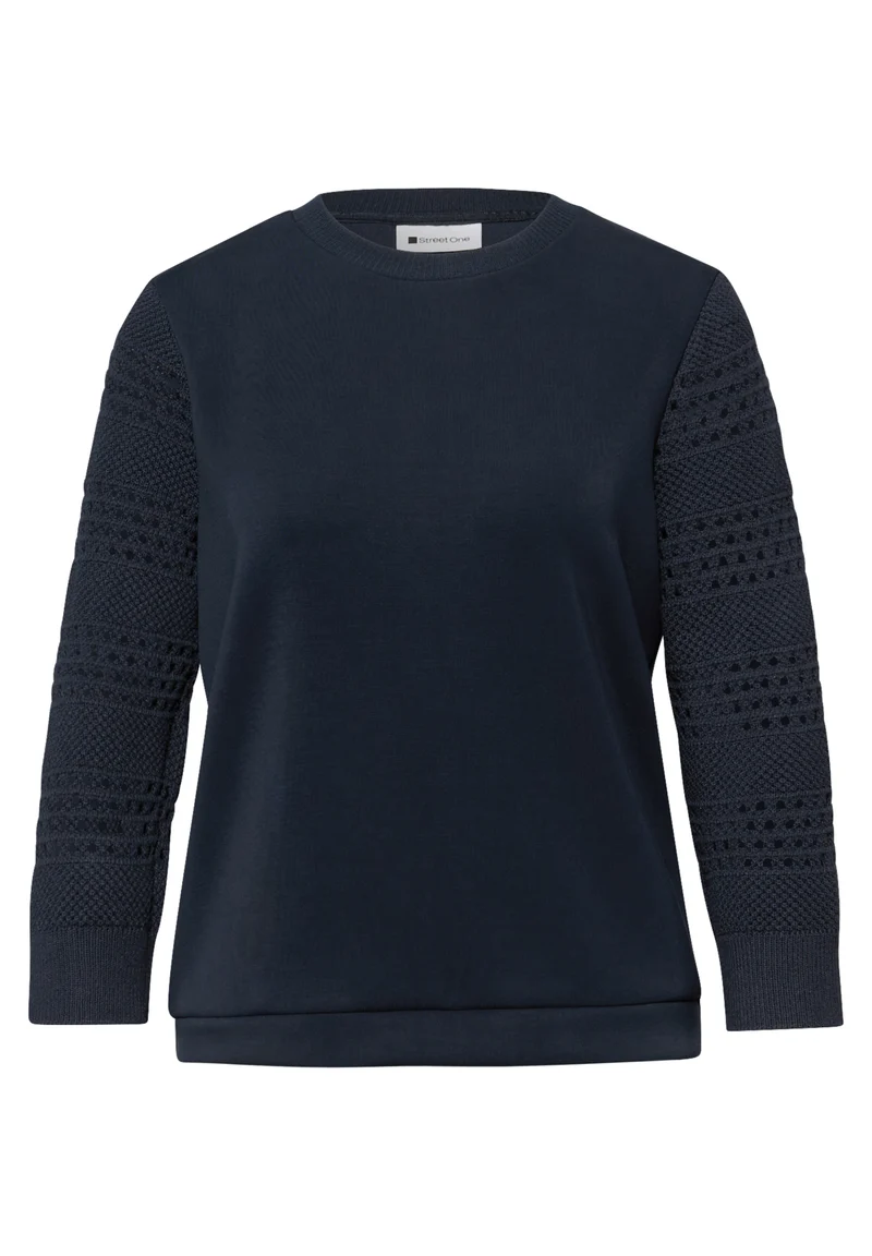 Shirt mit Lochmuster-Ärmeln