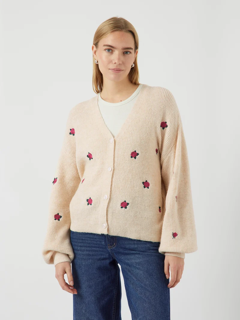 YASFLEUR Cardigan mit Stickerei