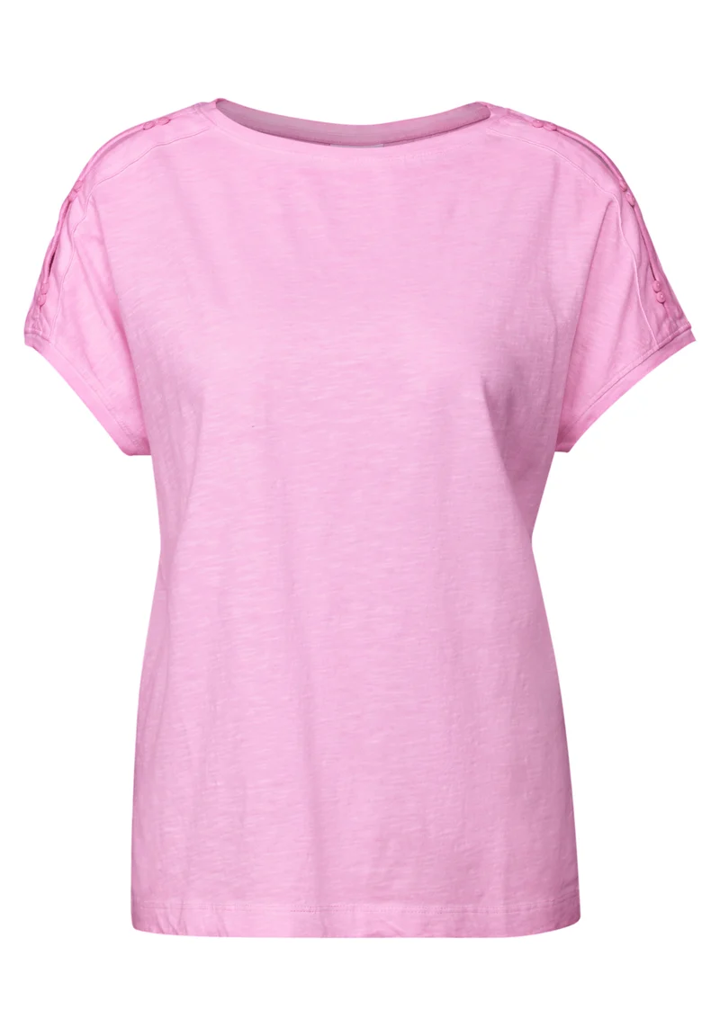 T-Shirt mit Knopfdetail