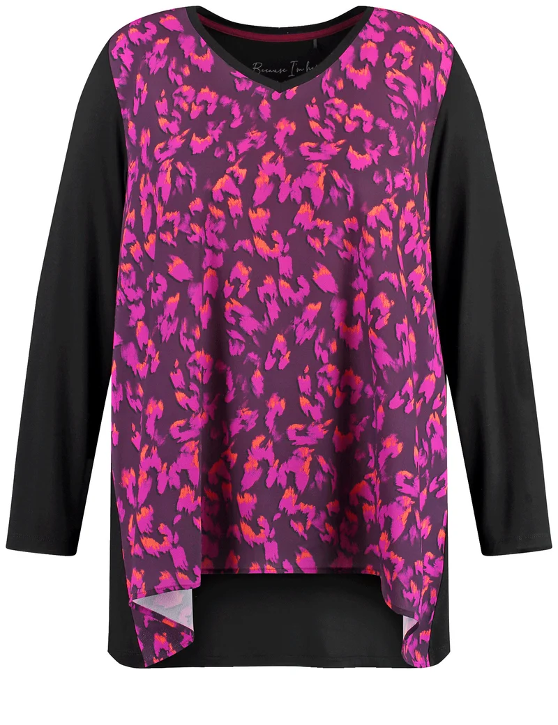 Langarmshirt mit Blusenfront