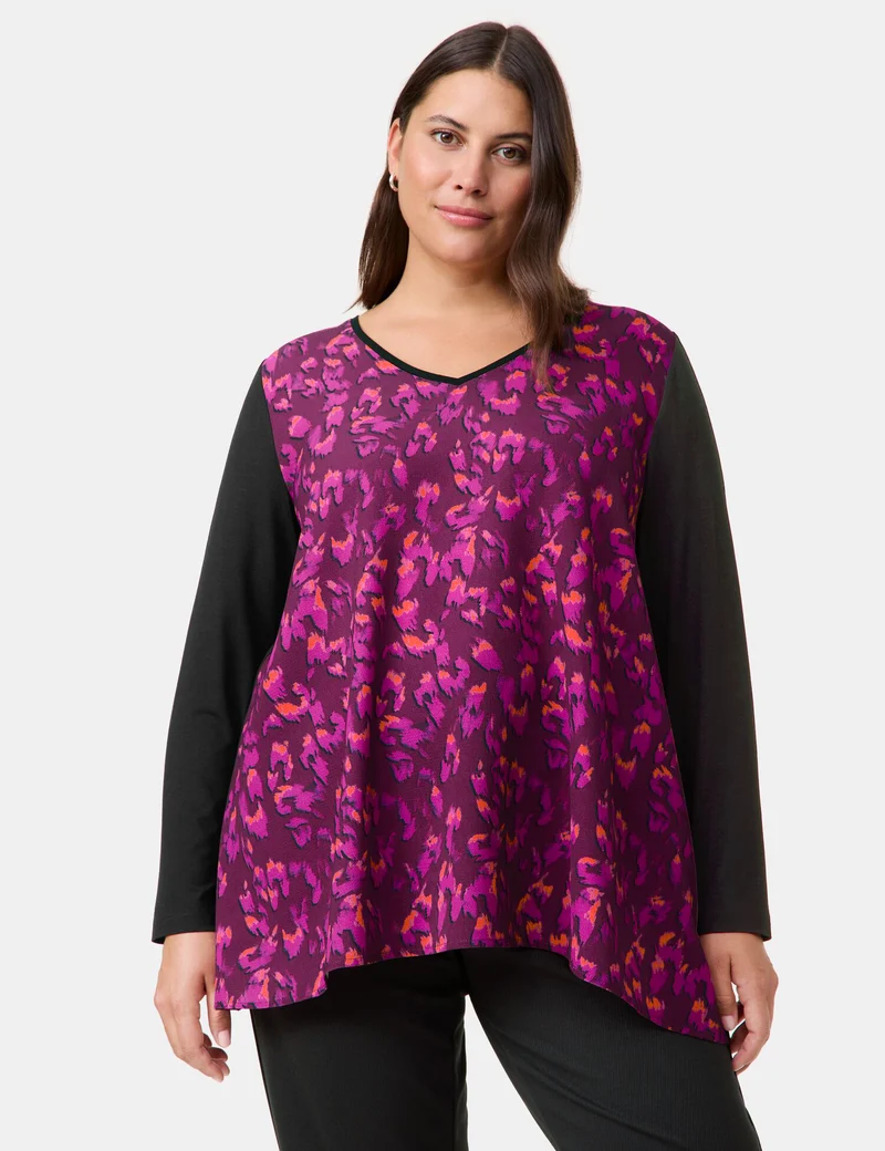 Langarmshirt mit Blusenfront