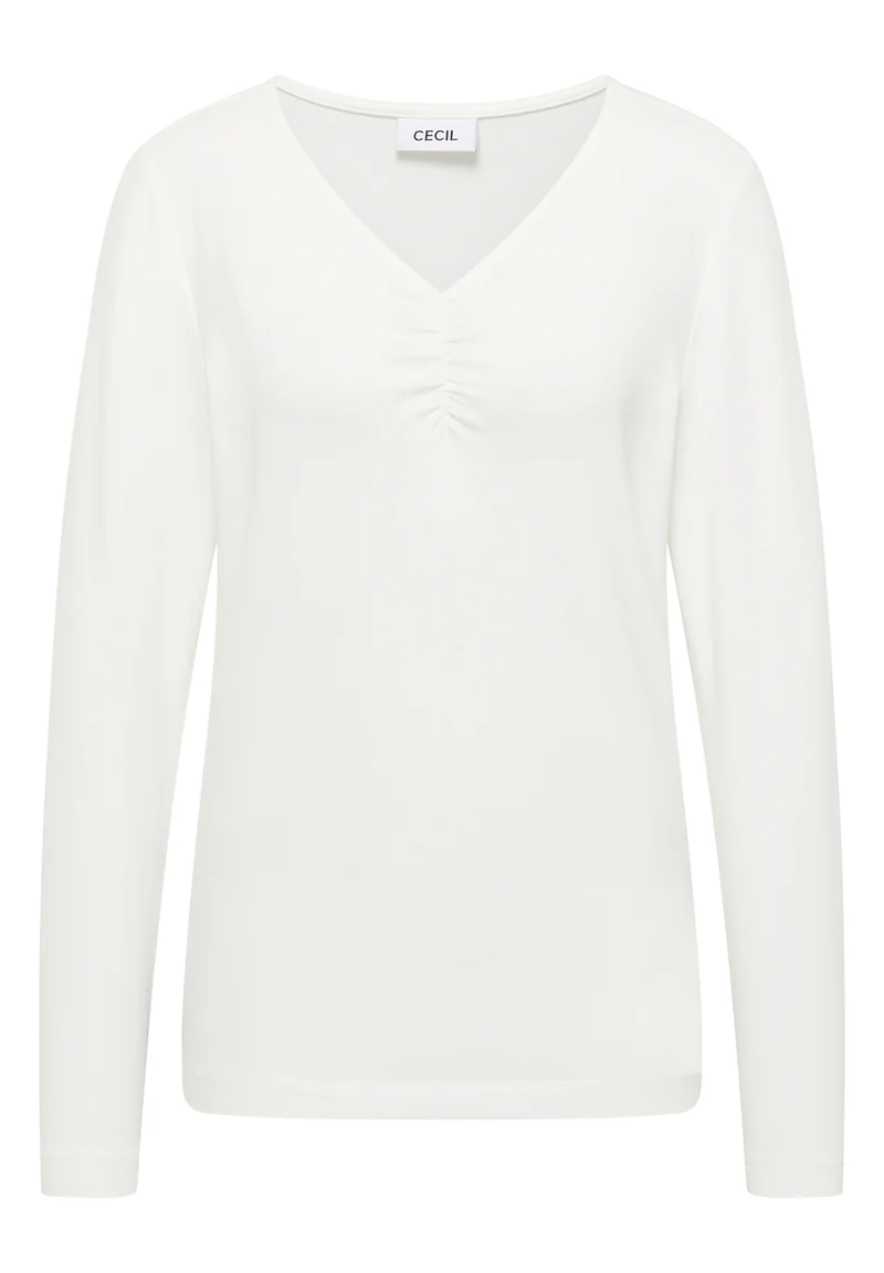 Basic Shirt mit Raffung